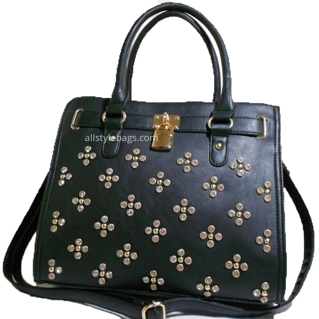 LOEM Shoulder bag handbag Tote Designer inspired Rhinestone Studs F17E