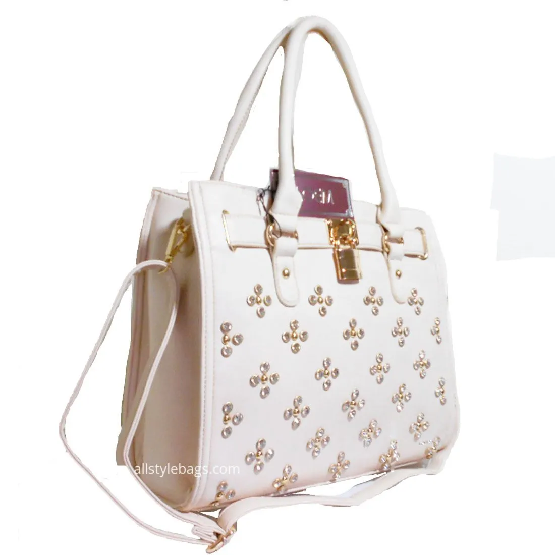 LOEM Shoulder bag handbag Tote Designer inspired Rhinestone Studs F17E