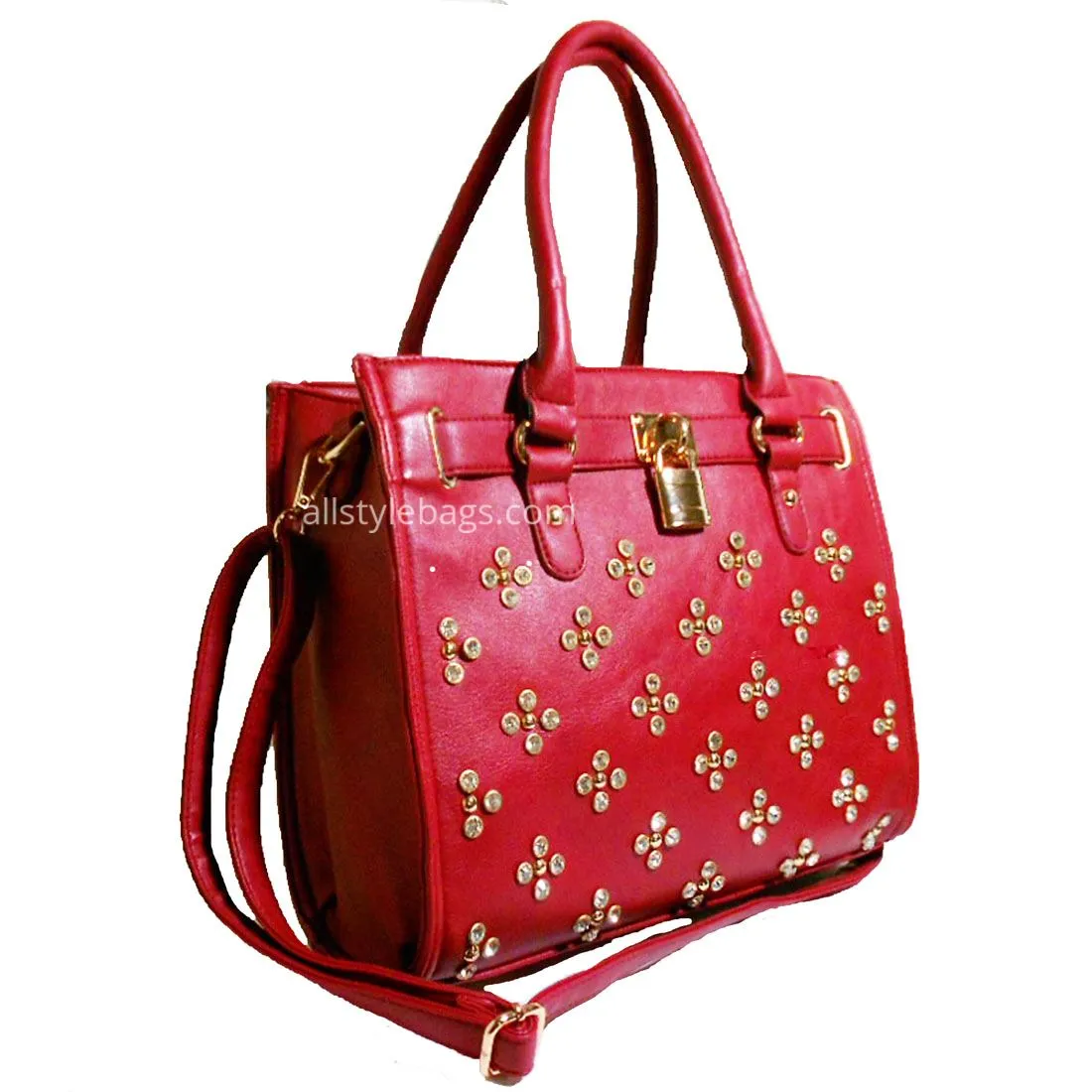LOEM Shoulder bag handbag Tote Designer inspired Rhinestone Studs F17E
