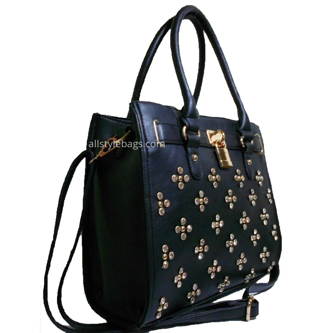 LOEM Shoulder bag handbag Tote Designer inspired Rhinestone Studs F17E
