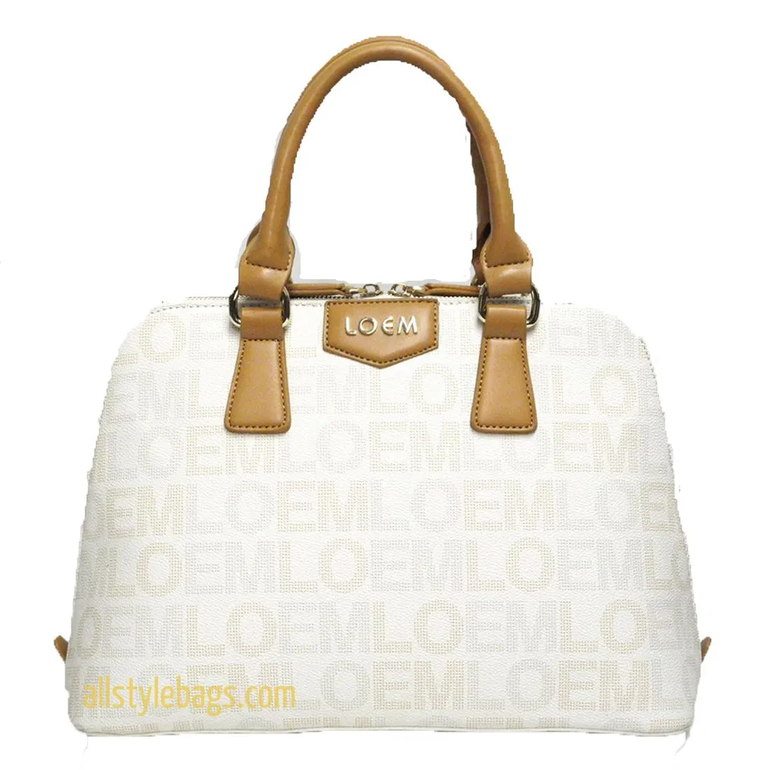 LOEM signature Print trapezoid shoulder Bag handbag Ivy beige golden brand