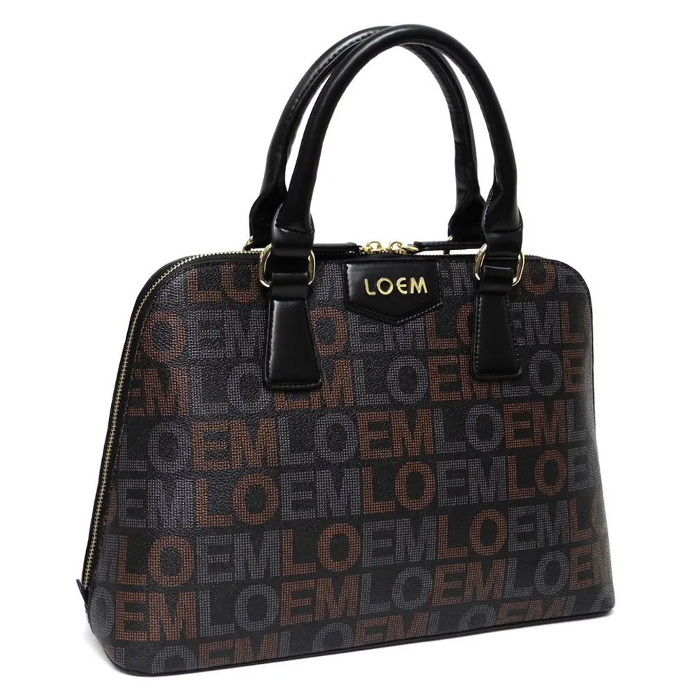 LOEM signature Print trapezoid shoulder Bag handbag Ivy beige golden brand