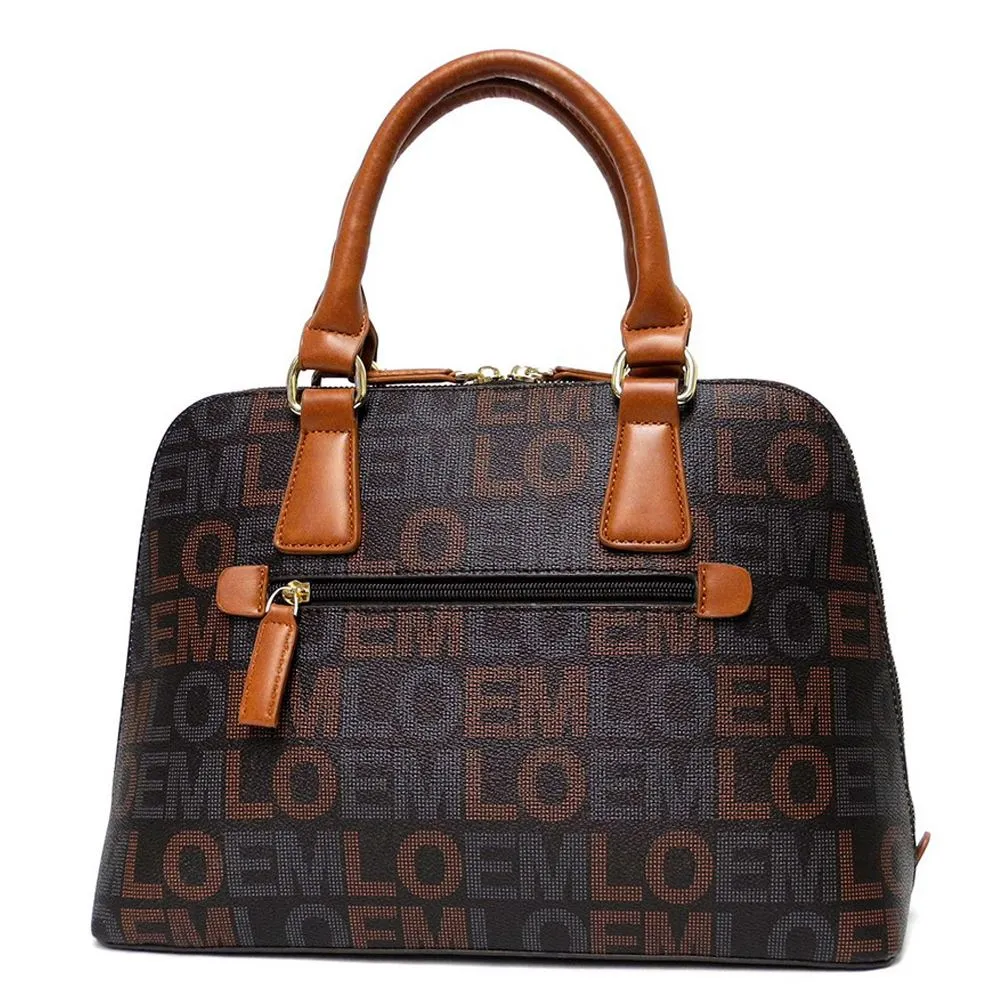 LOEM signature Print trapezoid shoulder Bag handbag Ivy beige golden brand