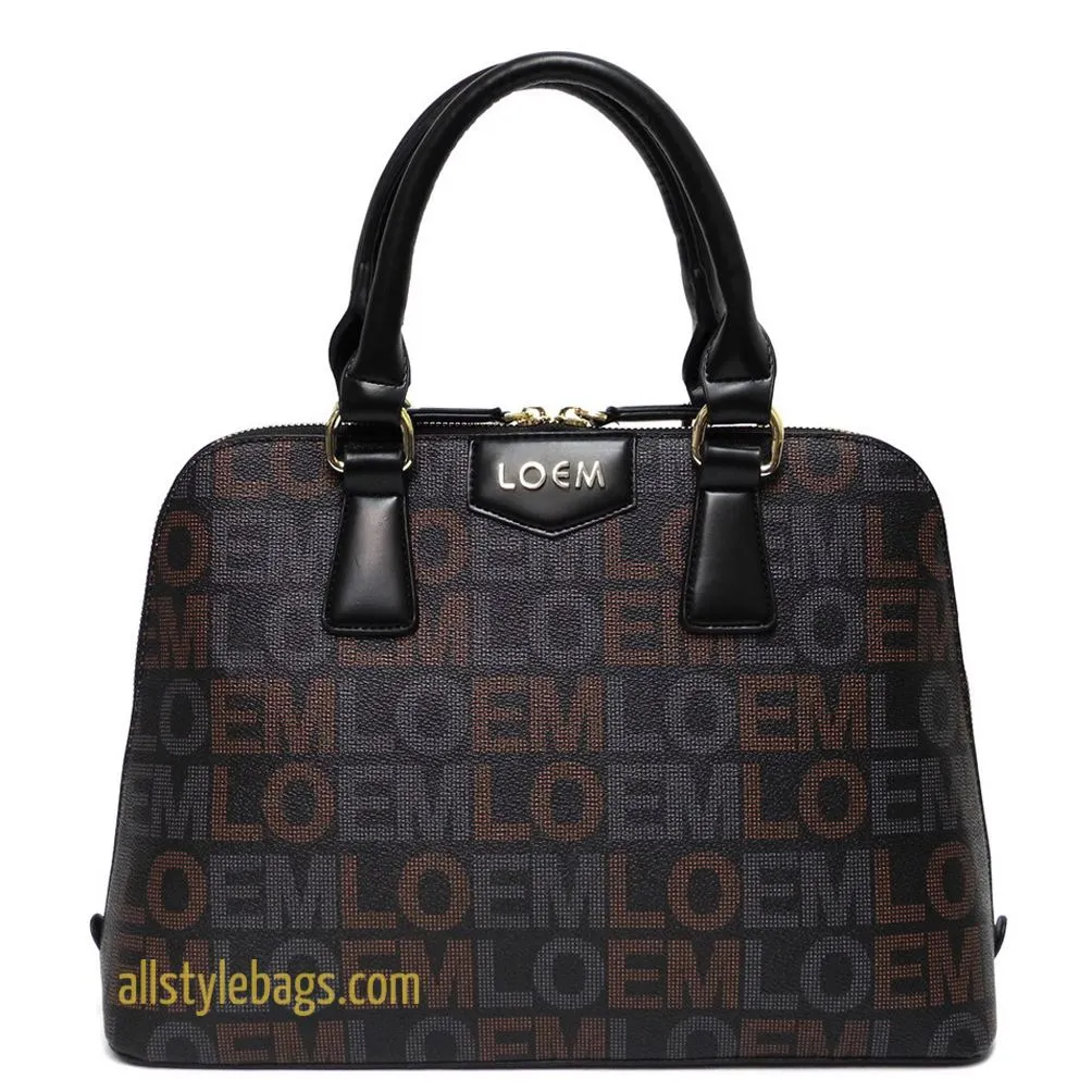 LOEM signature Print trapezoid shoulder Bag handbag Ivy beige golden brand