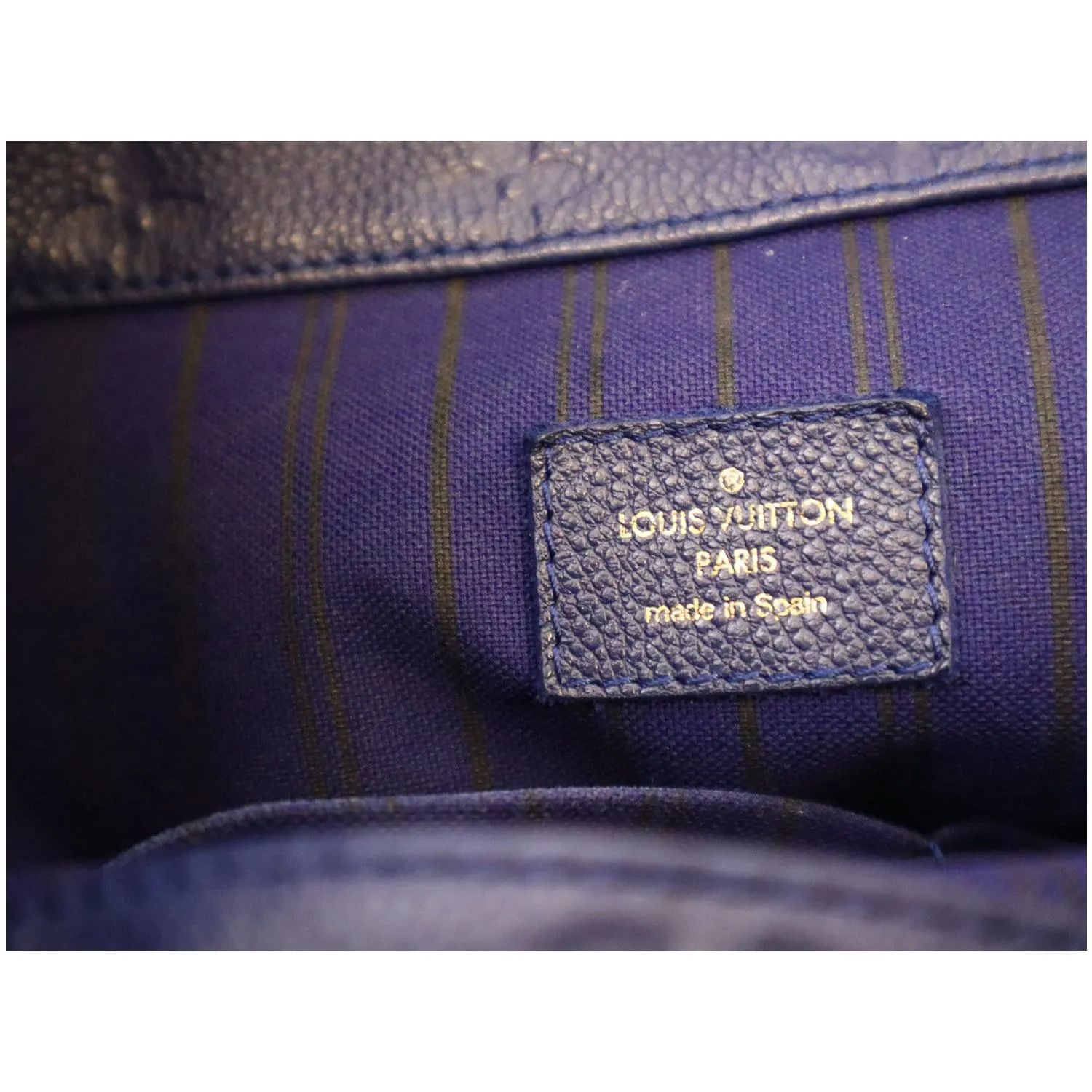 LOUIS VUITTON Artsy MM Empreinte Leather Shoulder Bag Blue