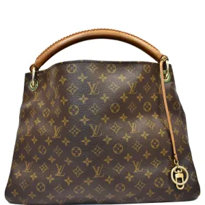 LOUIS VUITTON Artsy MM Monogram Canvas Shoulder Bag Brown