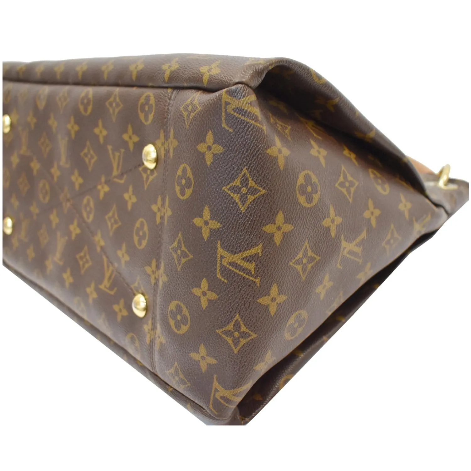 LOUIS VUITTON Artsy MM Monogram Canvas Shoulder Bag Brown