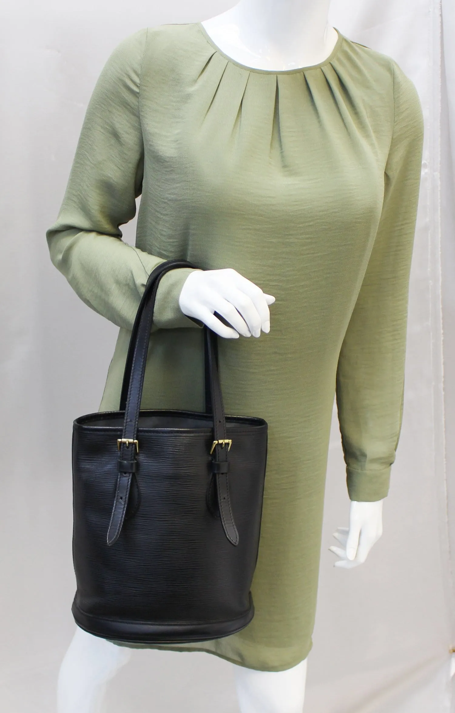 LOUIS VUITTON Black Epi Leather Petite Bucket Shoulder Bag - Last Call