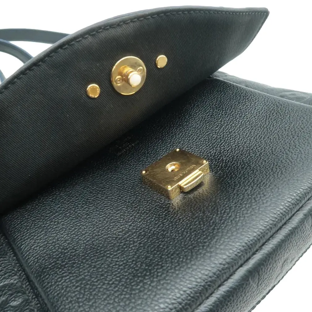 LOUIS VUITTON Blanche BB Empreinte Leather Shoulder Bag Black