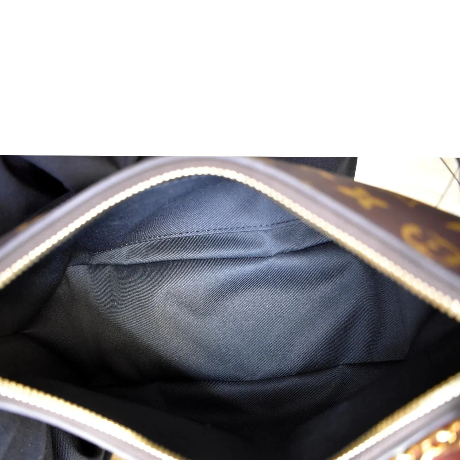 LOUIS VUITTON Boulogne NM Monogram Canvas Shoulder Bag Brown