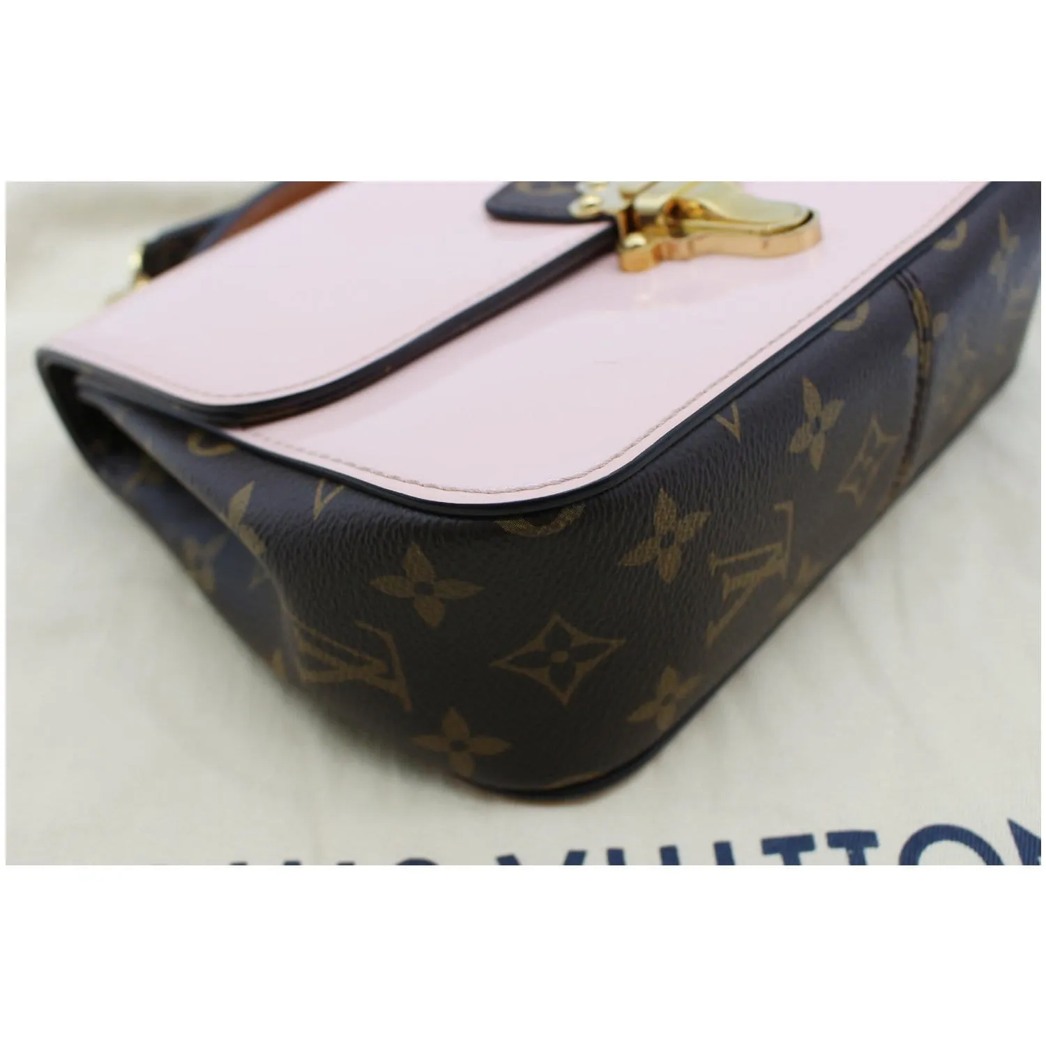 LOUIS VUITTON Cherrywood BB Patent Leather Shoulder Bag Rose Ballerine - 25% OFF