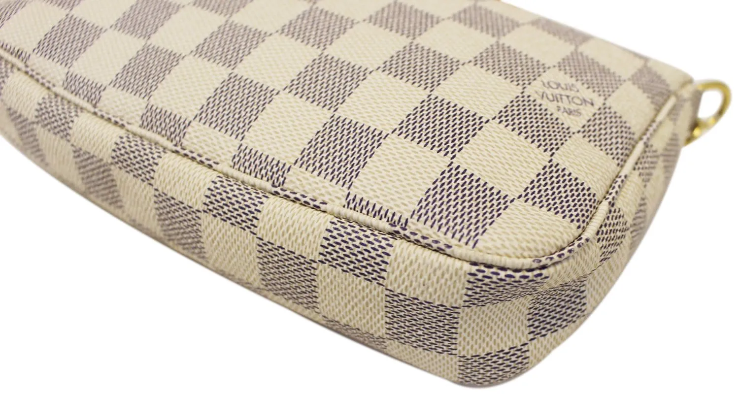 LOUIS VUITTON Damier Azur White Pochette Accessoires Pouch