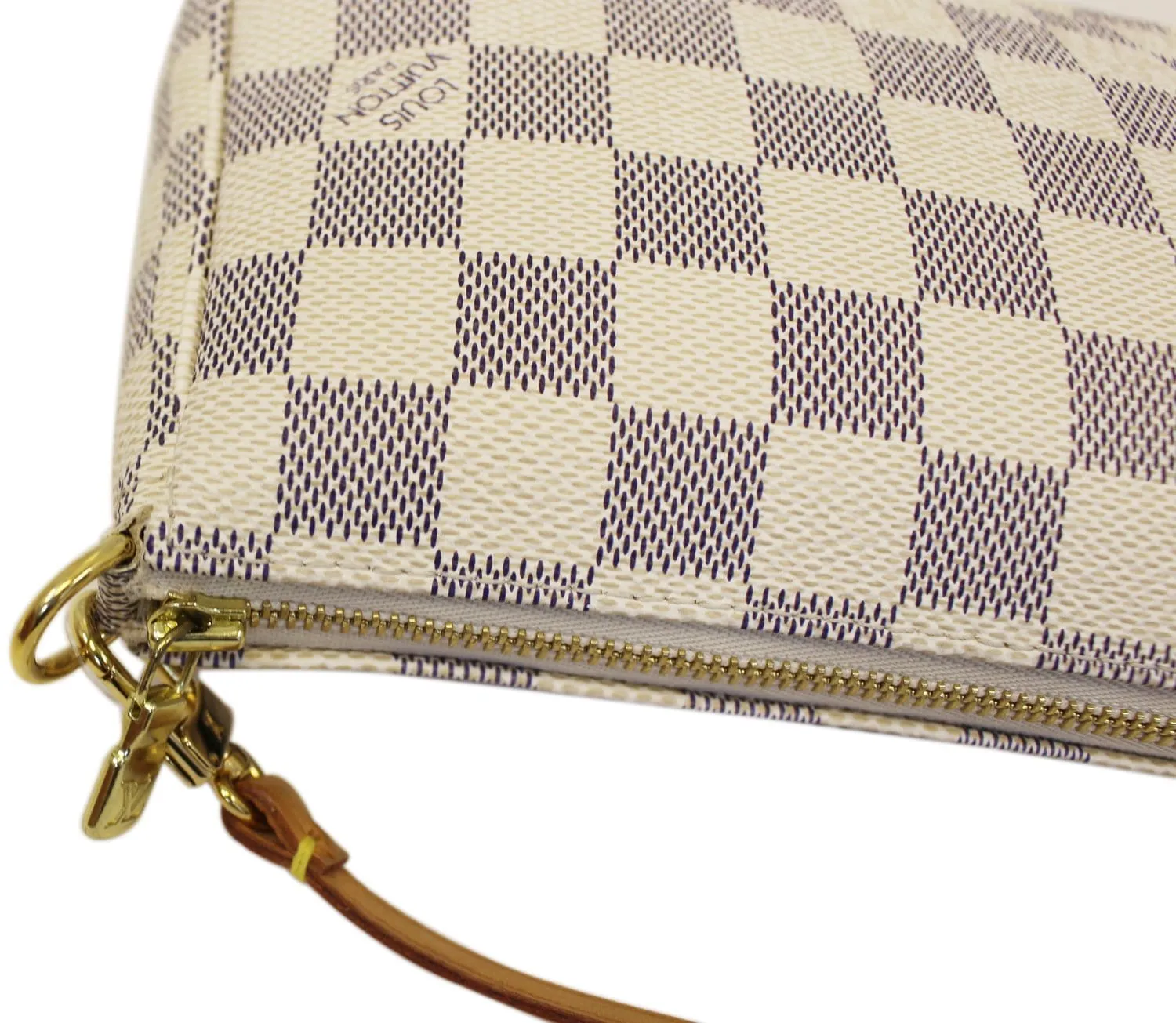 LOUIS VUITTON Damier Azur White Pochette Accessoires Pouch
