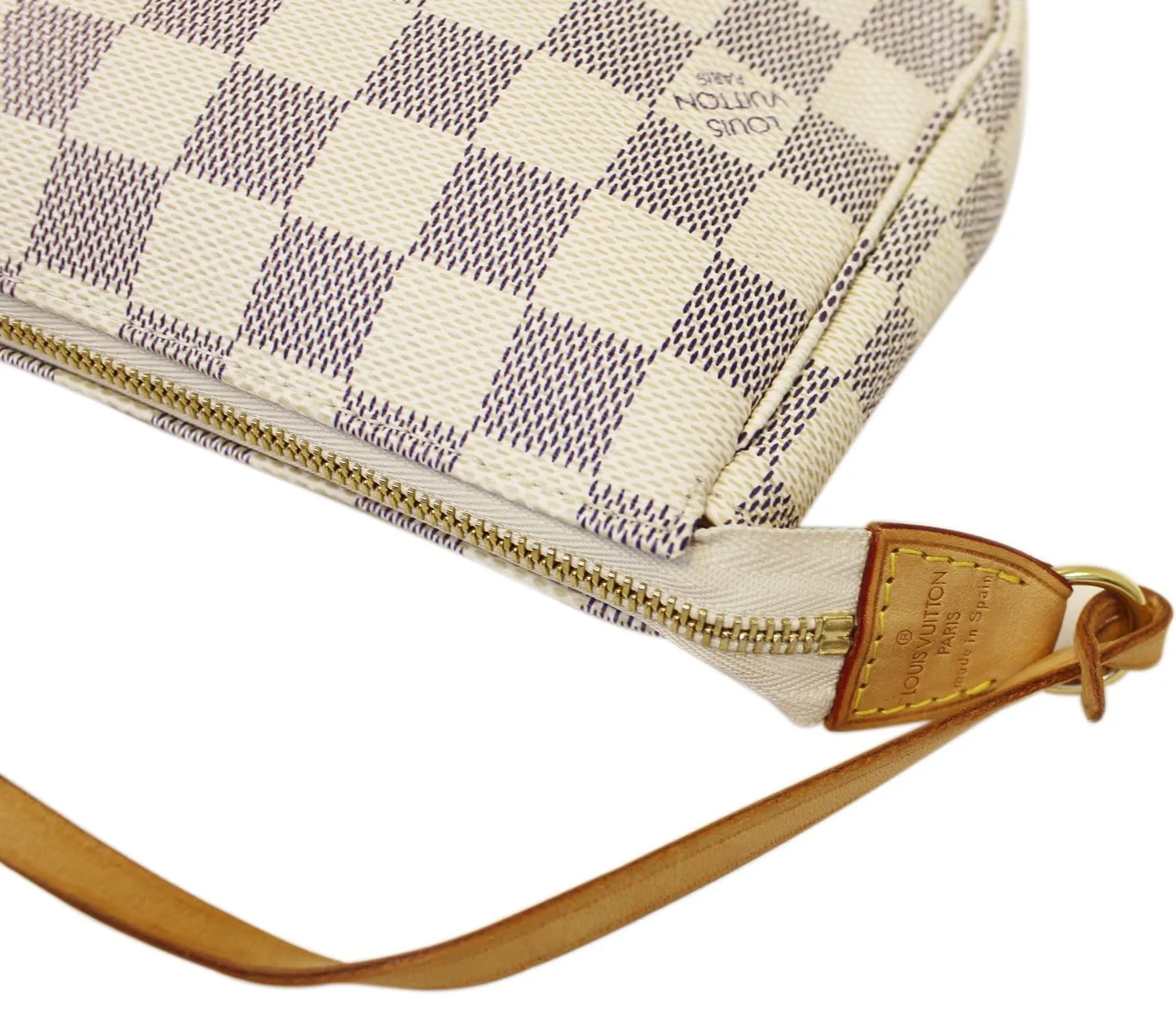 LOUIS VUITTON Damier Azur White Pochette Accessoires Pouch