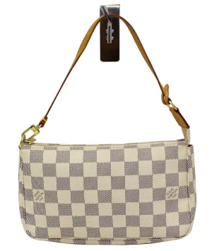 LOUIS VUITTON Damier Azur White Pochette Accessoires Pouch