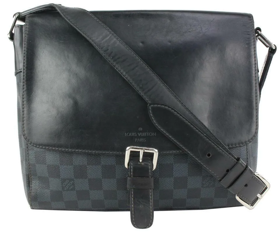 Louis Vuitton Damier Cobalt Newport PM Messenger Crossbody Bag 910lv90