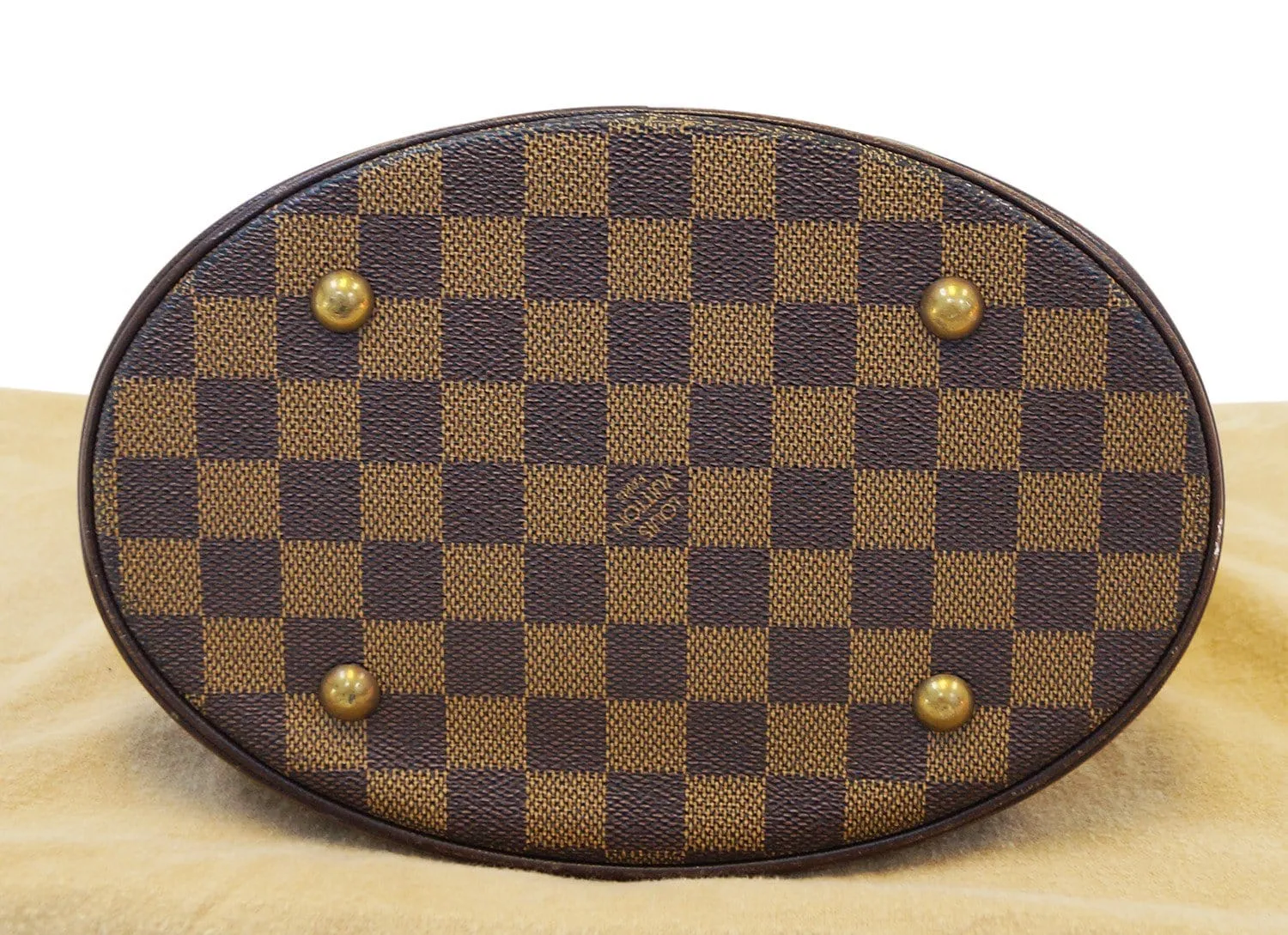 LOUIS VUITTON Damier Ebene Marais Bucket Shoulder Bag