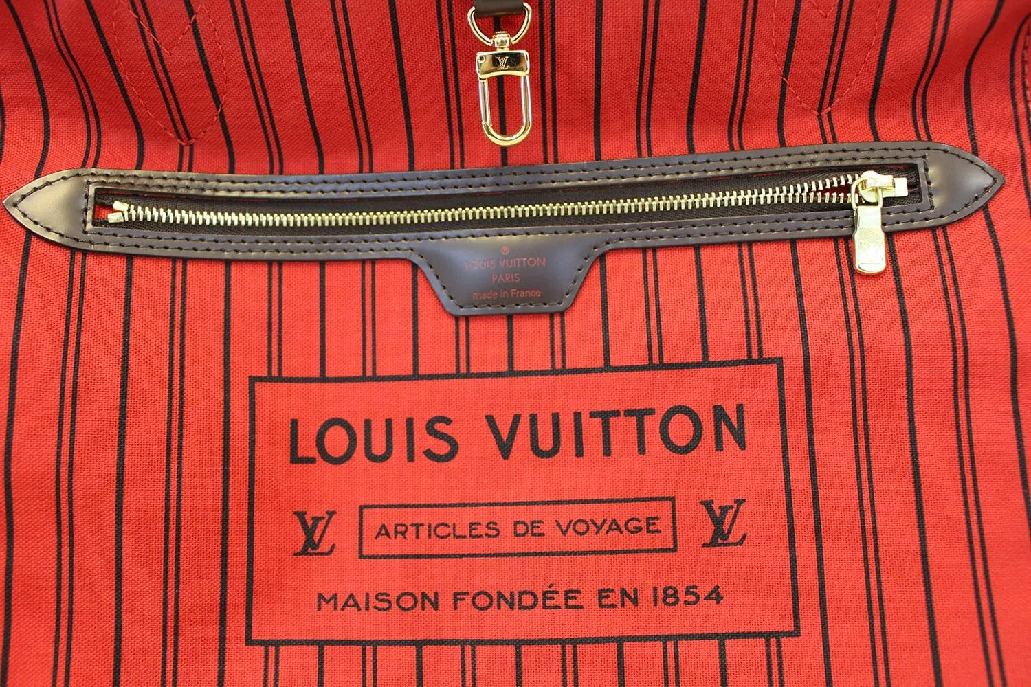 LOUIS VUITTON Damier Ebene Neverfull GM Tote Bag