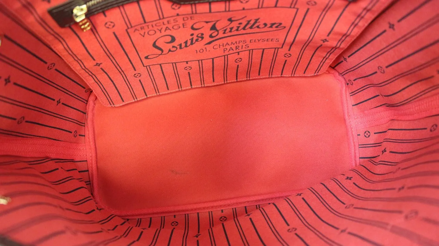 LOUIS VUITTON Damier Ebene Neverfull MM Shoulder Bag