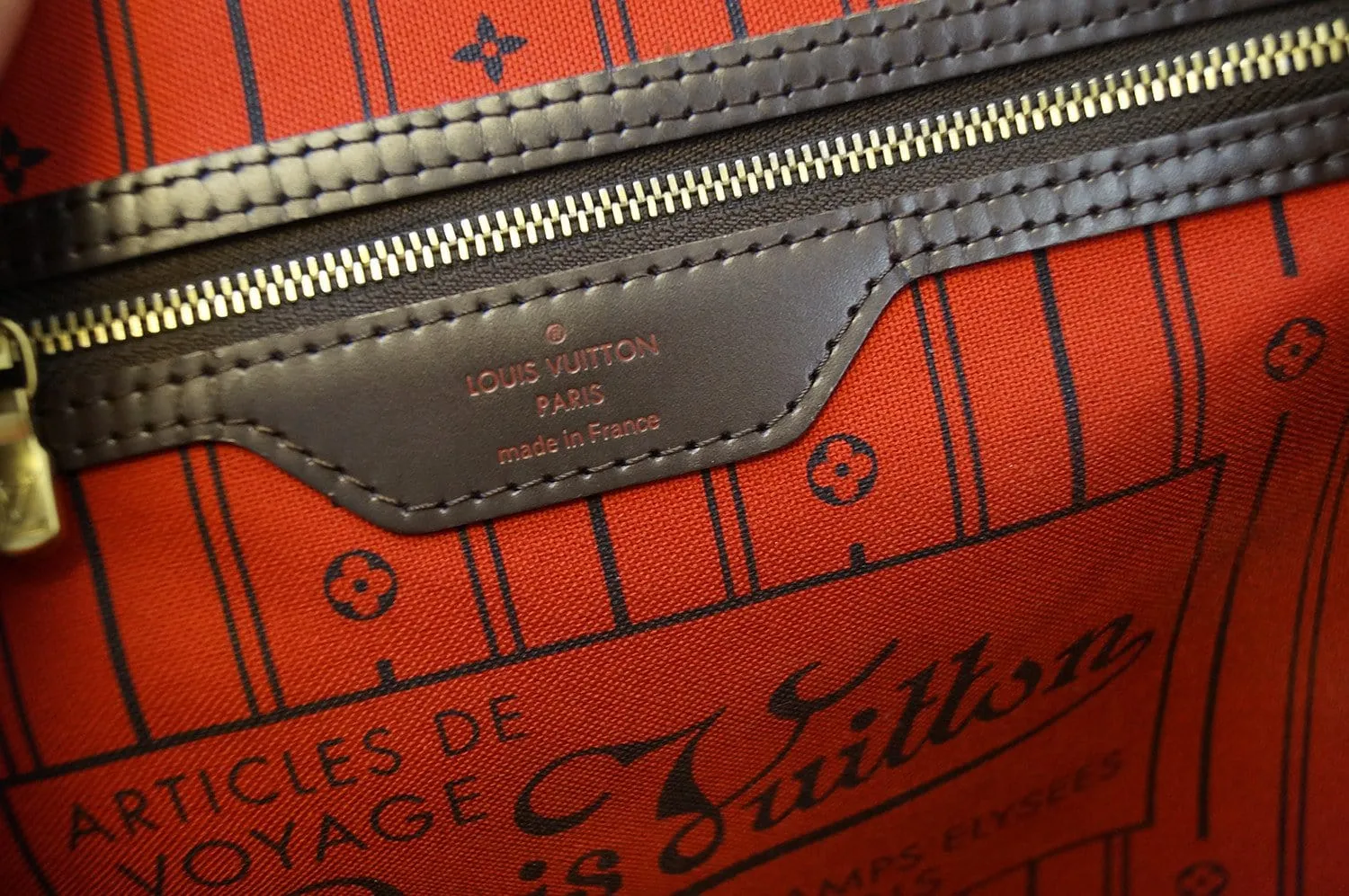 LOUIS VUITTON Damier Ebene Neverfull MM Shoulder Bag