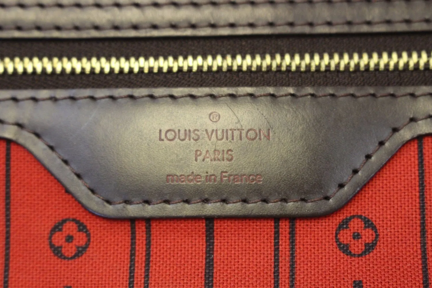 LOUIS VUITTON Damier Ebene Neverfull MM Shoulder Bag