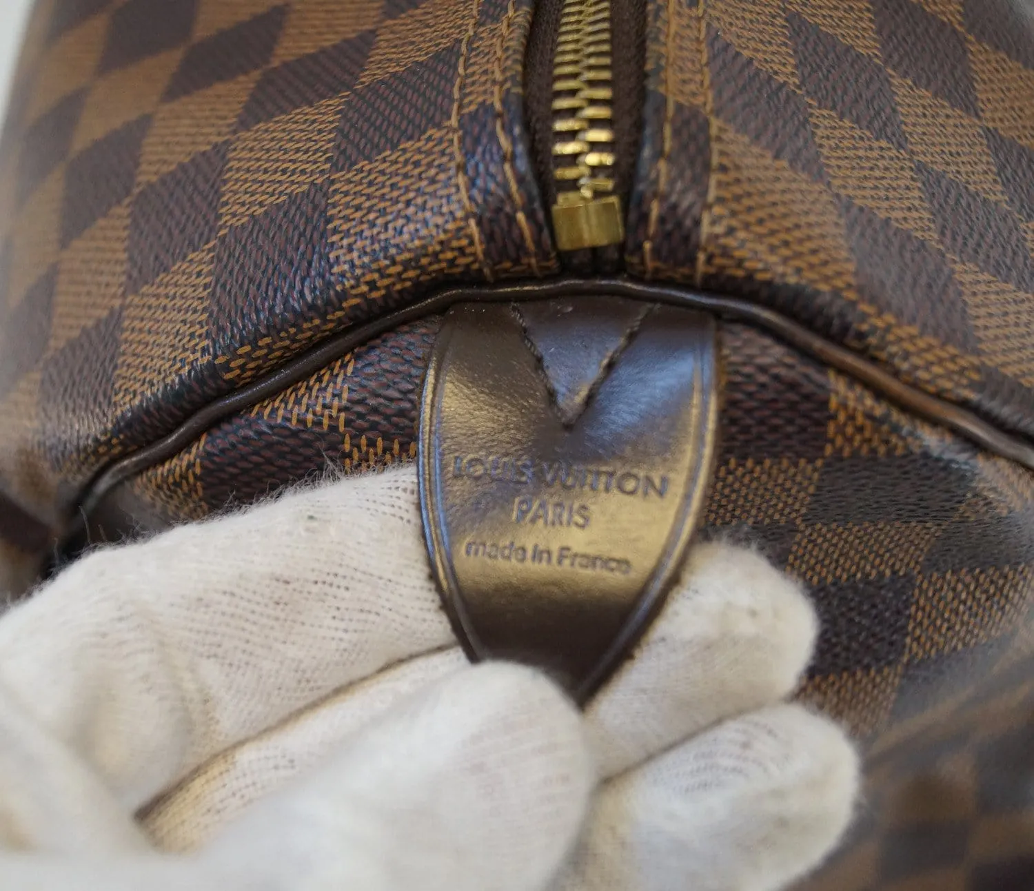 LOUIS VUITTON Damier Ebene Speedy 35 Handbag