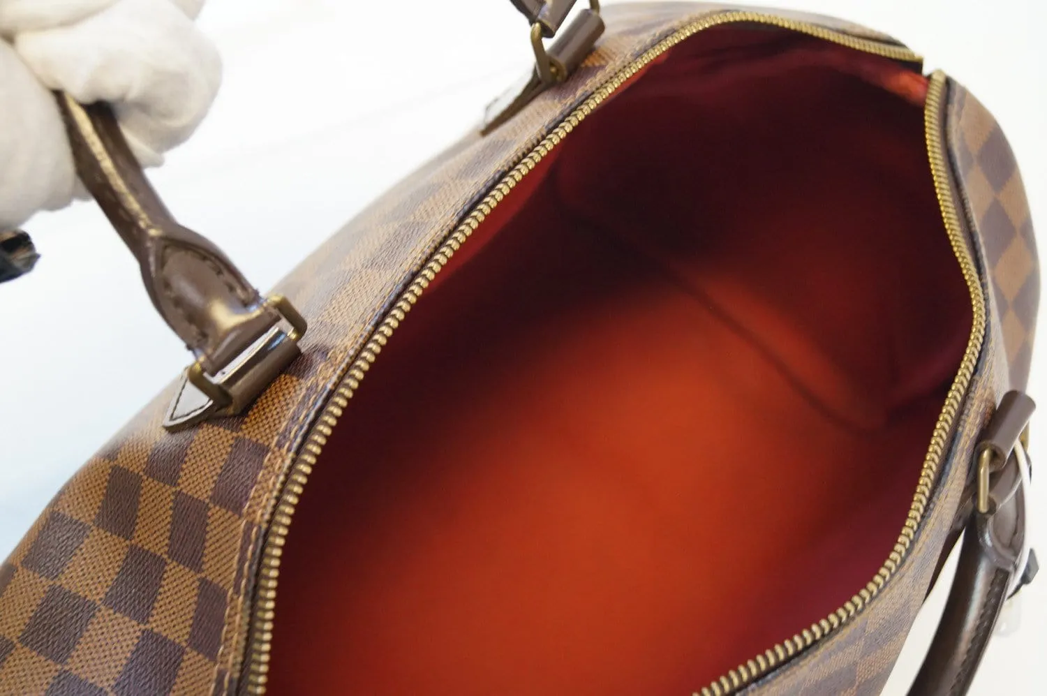 LOUIS VUITTON Damier Ebene Speedy 35 Handbag