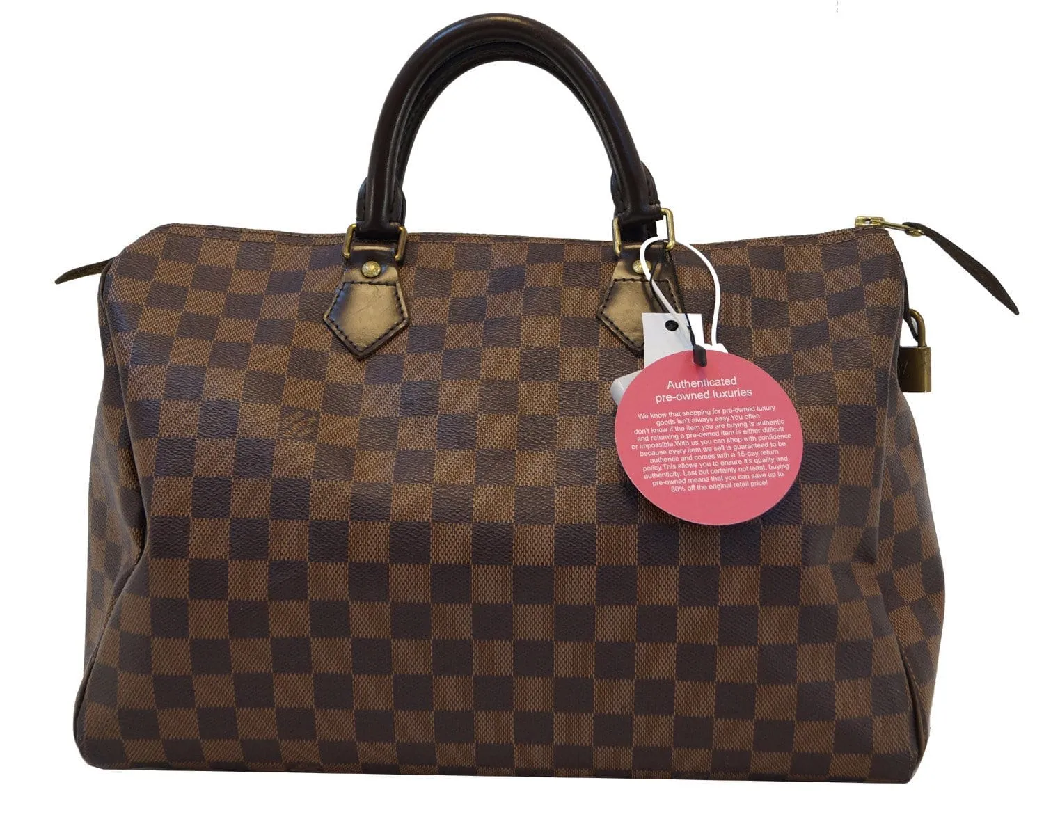 LOUIS VUITTON Damier Ebene Speedy 35 Handbag
