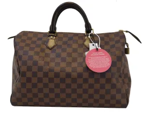 LOUIS VUITTON Damier Ebene Speedy 35 Handbag