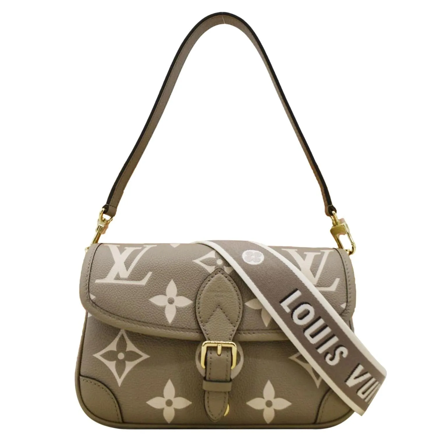 LOUIS VUITTON Diane Empreinte Monogram Leather Shoulder Bag Bicolor