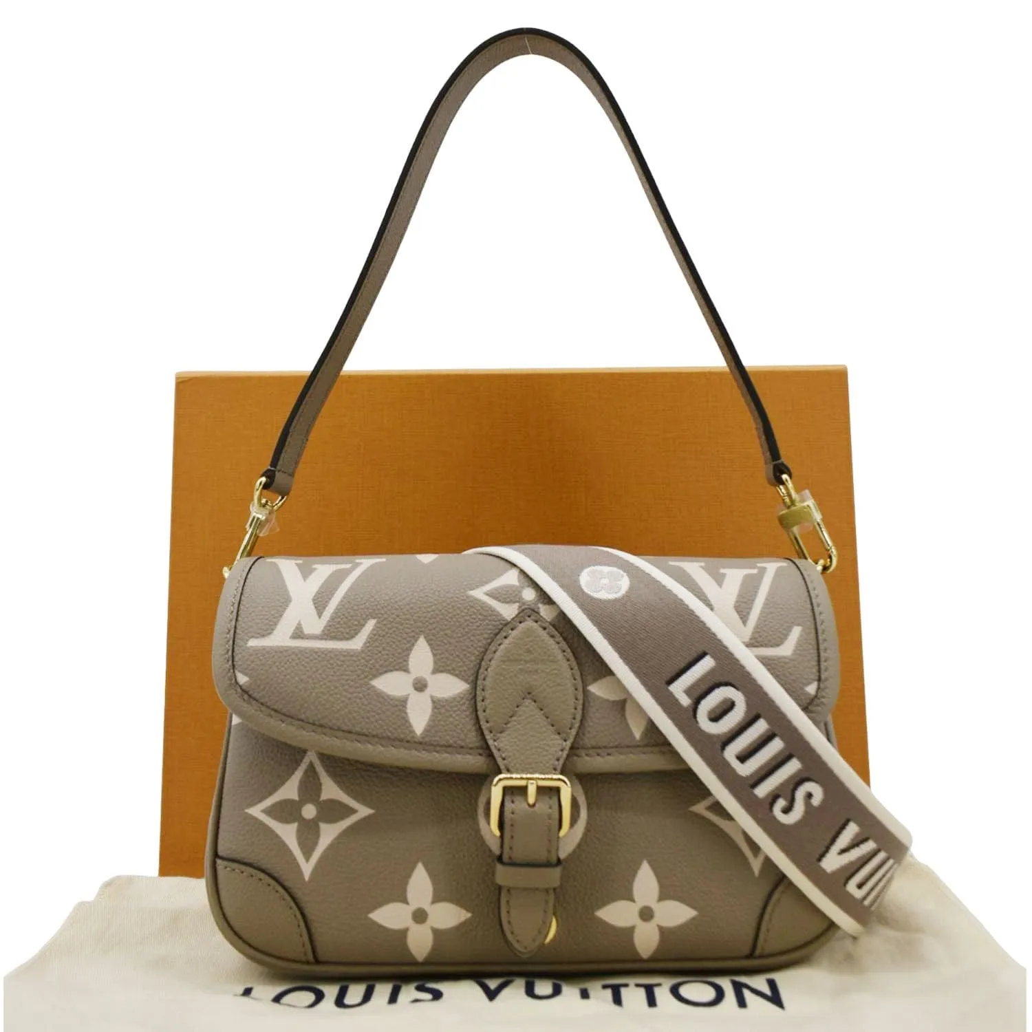 LOUIS VUITTON Diane Empreinte Monogram Leather Shoulder Bag Bicolor