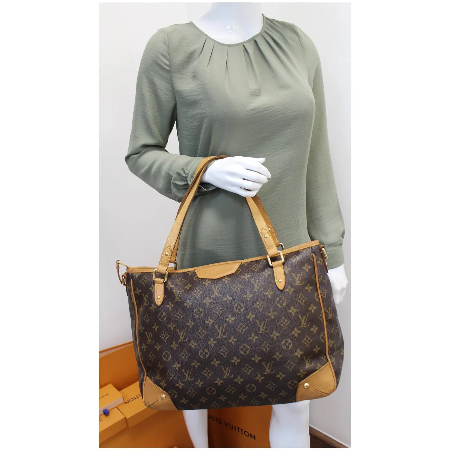 LOUIS VUITTON Estrela GM Monogram Canvas Shoulder Bag Brown