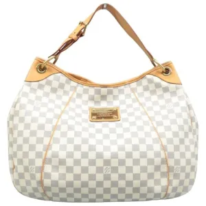 Louis Vuitton Galliera GM White Damier Azur Canvas Shoulder Bag