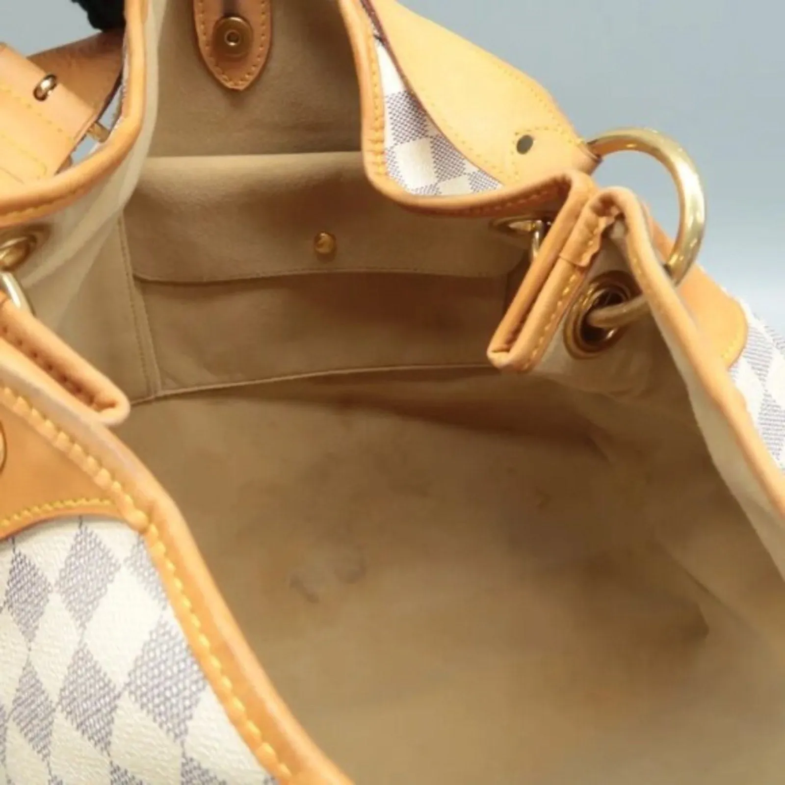 Louis Vuitton Galliera GM White Damier Azur Canvas Shoulder Bag