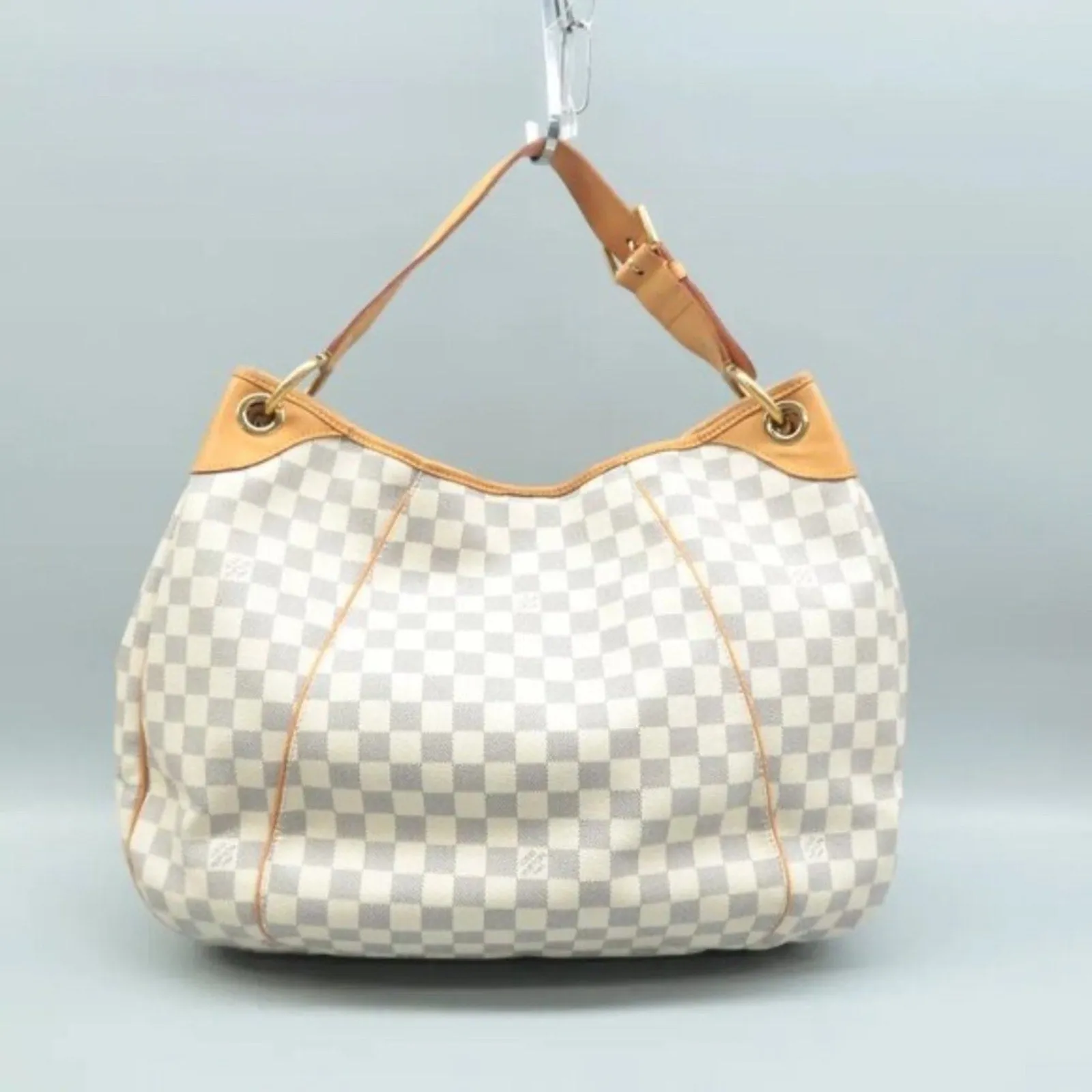 Louis Vuitton Galliera GM White Damier Azur Canvas Shoulder Bag