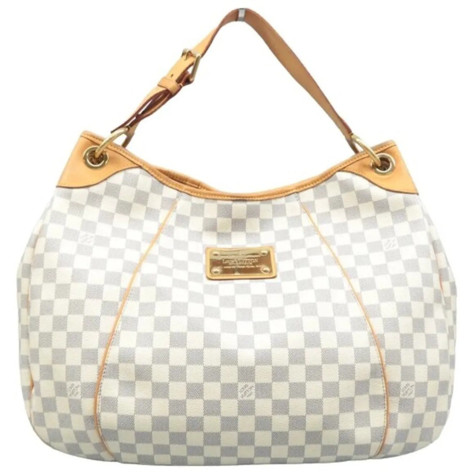 Louis Vuitton Galliera GM White Damier Azur Canvas Shoulder Bag