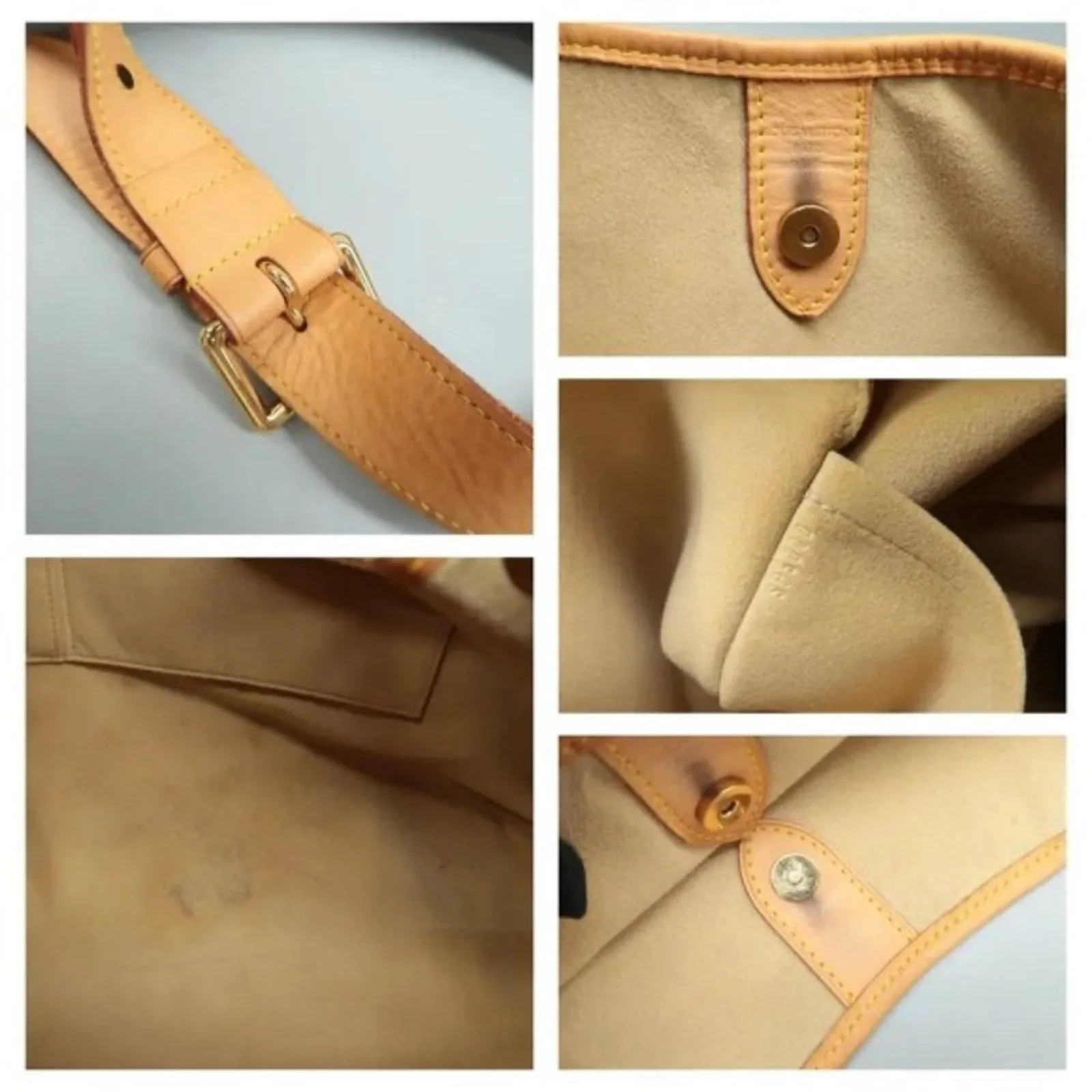 Louis Vuitton Galliera GM White Damier Azur Canvas Shoulder Bag