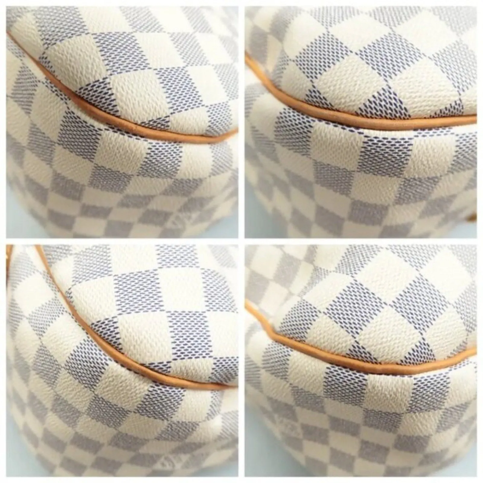 Louis Vuitton Galliera GM White Damier Azur Canvas Shoulder Bag
