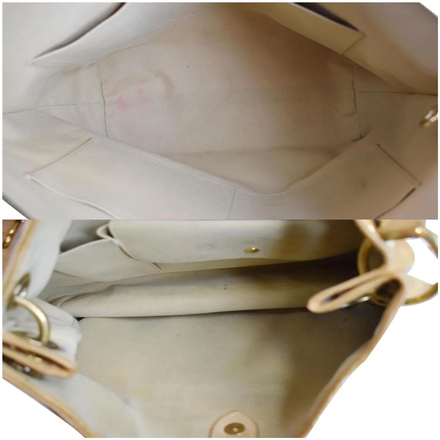 LOUIS VUITTON Galliera PM Damier Azur Shoulder Bag White
