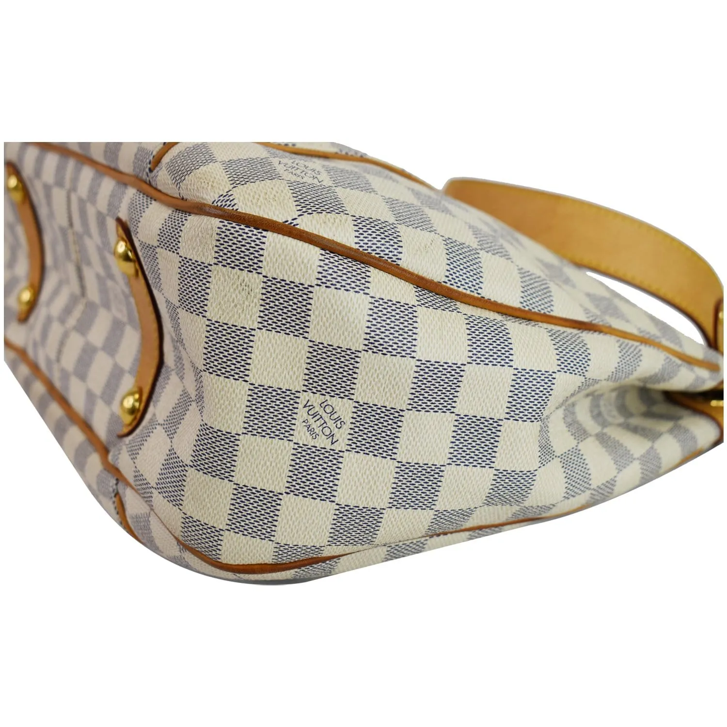 LOUIS VUITTON Galliera PM Damier Azur Shoulder Bag White