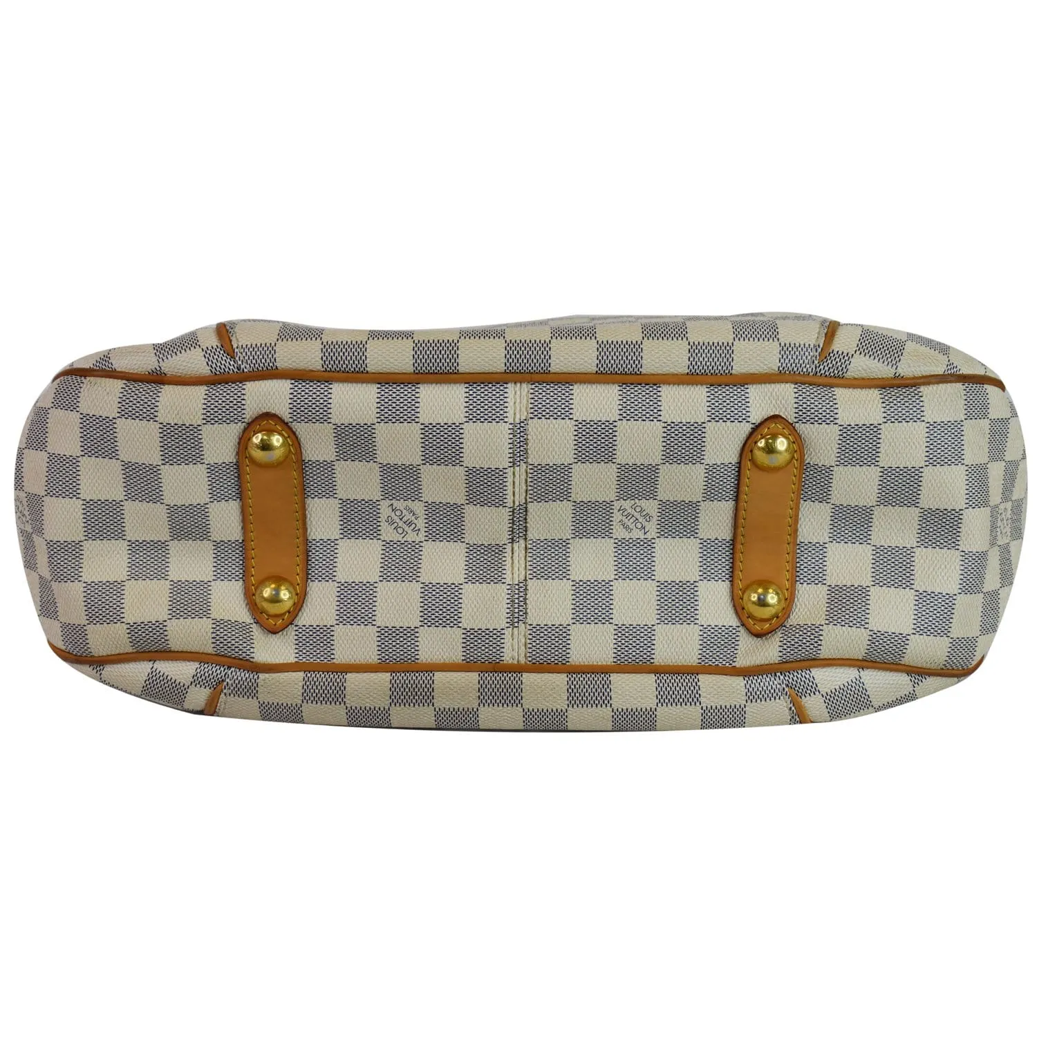 LOUIS VUITTON Galliera PM Damier Azur Shoulder Bag White