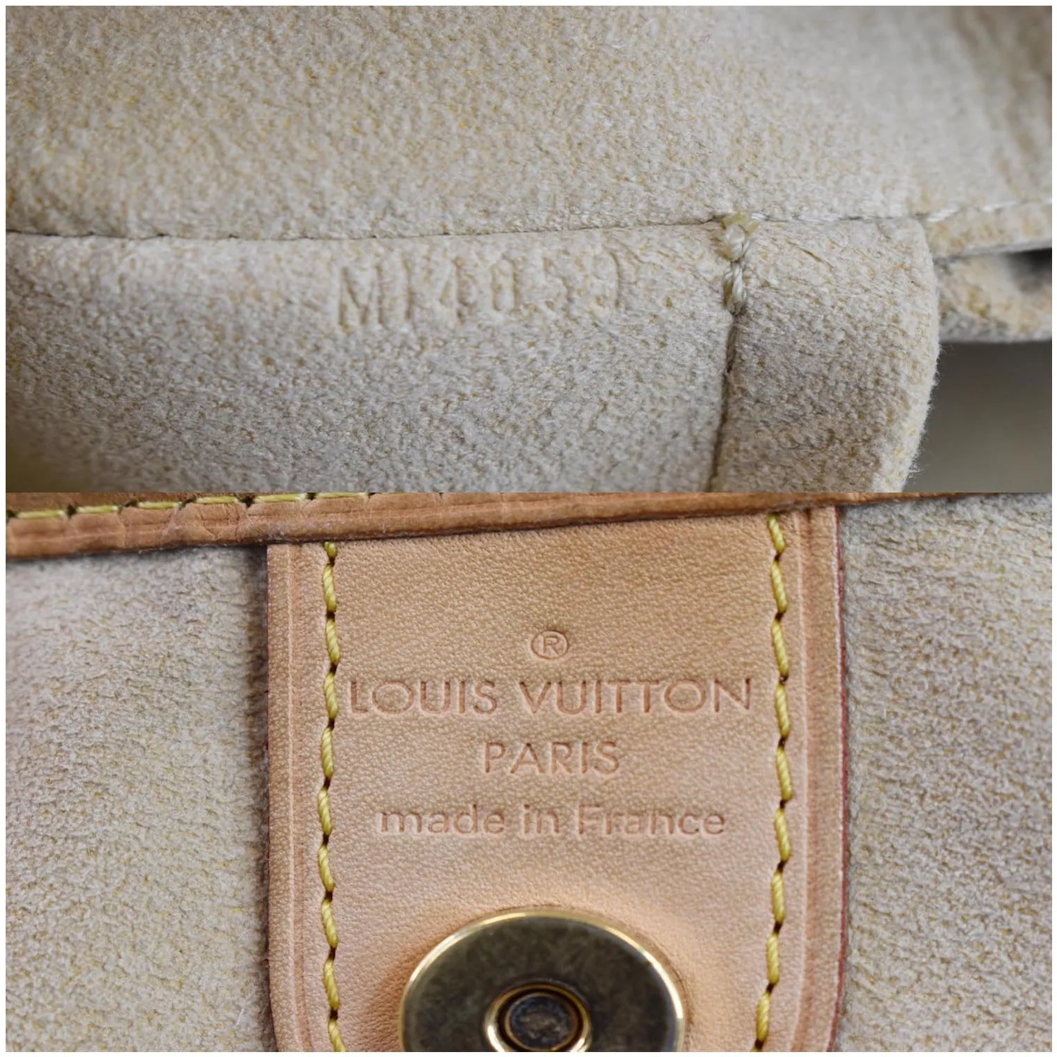 LOUIS VUITTON Galliera PM Damier Azur Shoulder Bag White