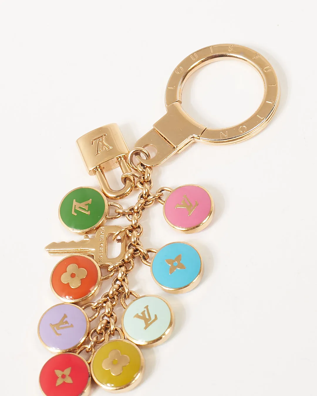 Louis Vuitton Gold Multi Pastilles Key Chain/Bag Charm