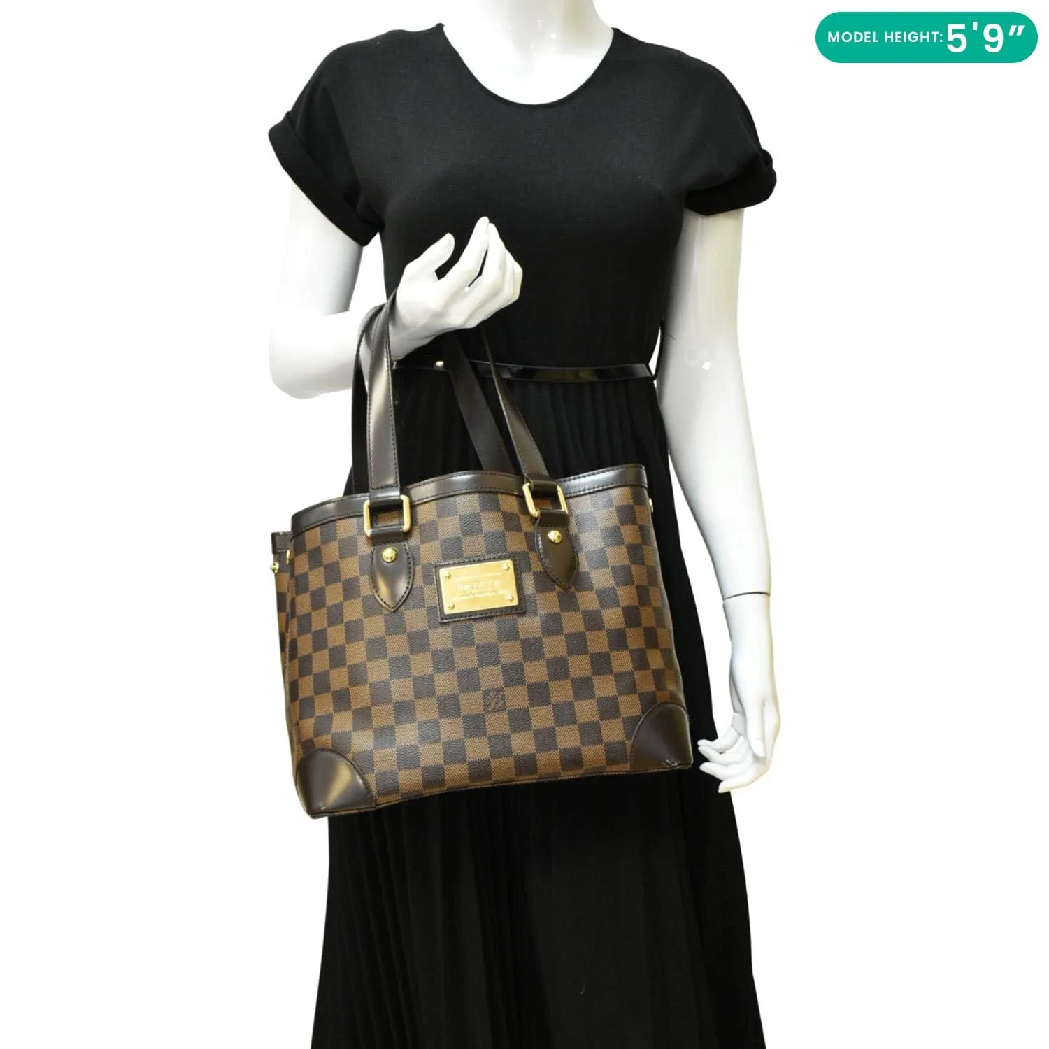 LOUIS VUITTON Hampstead PM Damier Ebene Shoulder Bag Brown