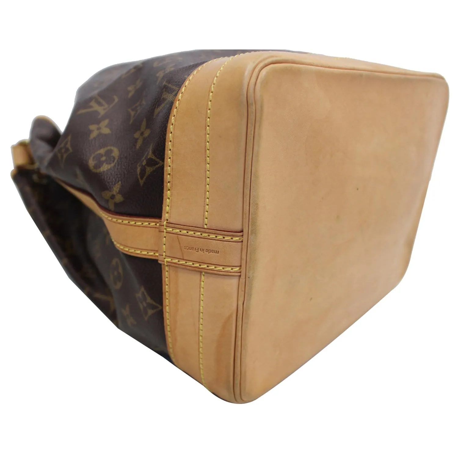 LOUIS VUITTON Large Noe Monogram Canvas Shoulder Bag Brown