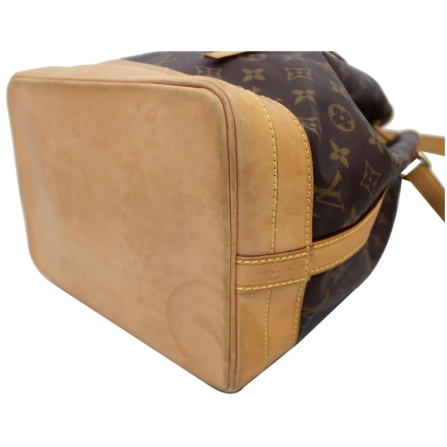 LOUIS VUITTON Large Noe Monogram Canvas Shoulder Bag Brown