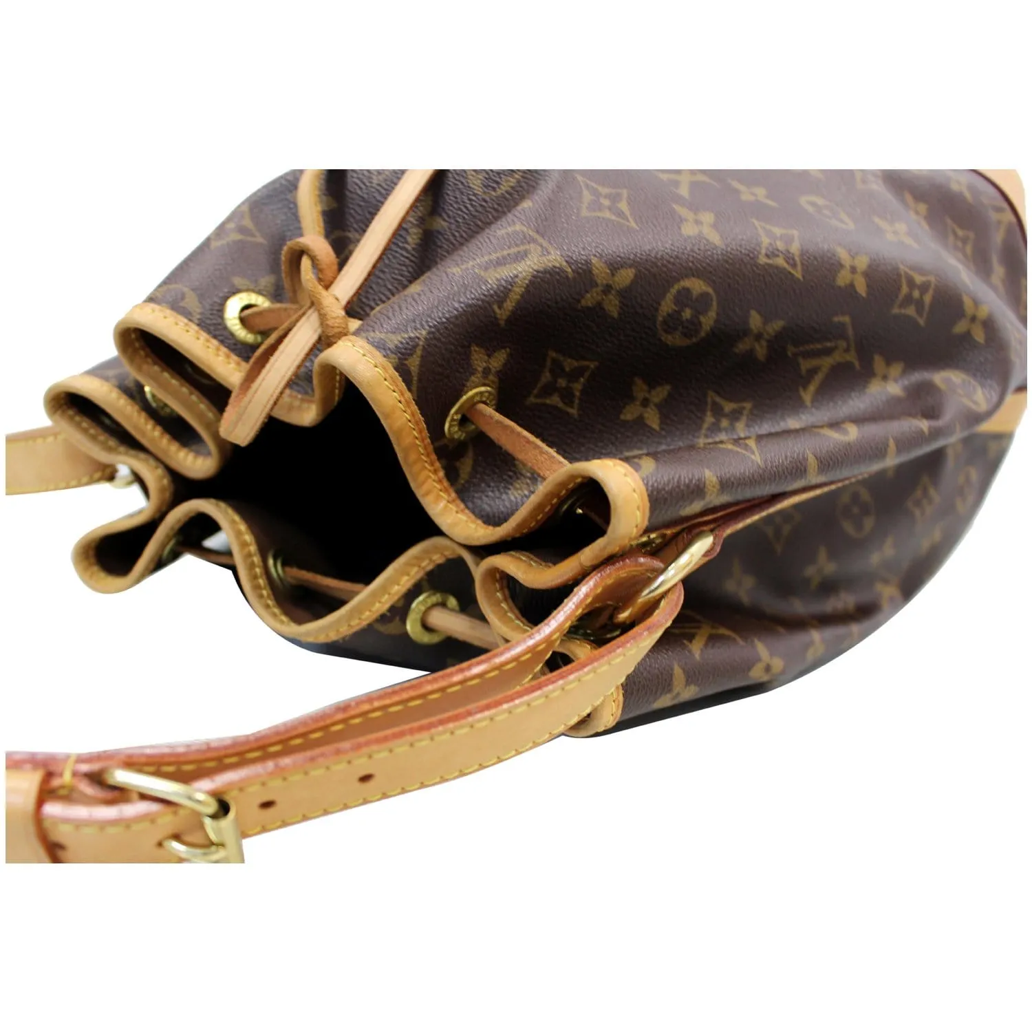 LOUIS VUITTON Large Noe Monogram Canvas Shoulder Bag Brown