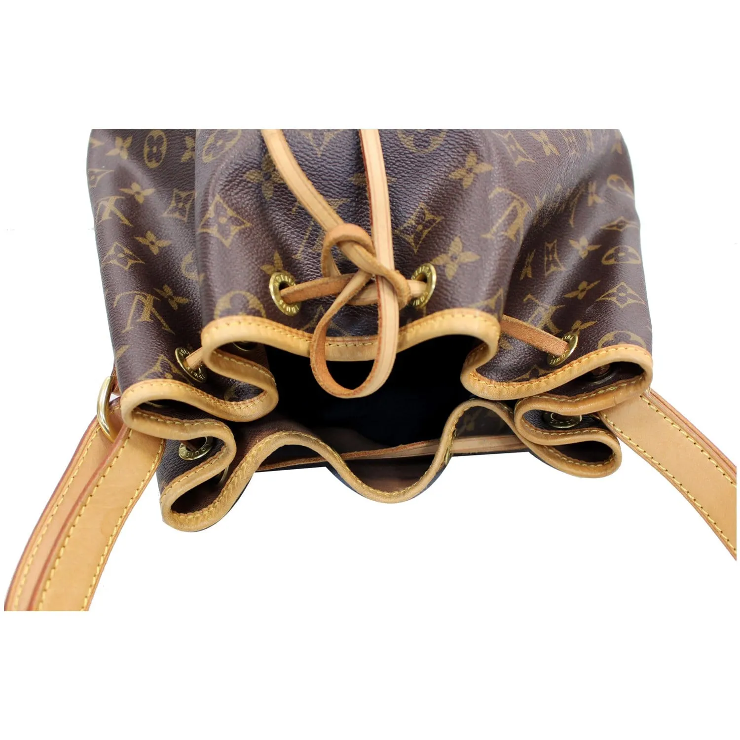 LOUIS VUITTON Large Noe Monogram Canvas Shoulder Bag Brown