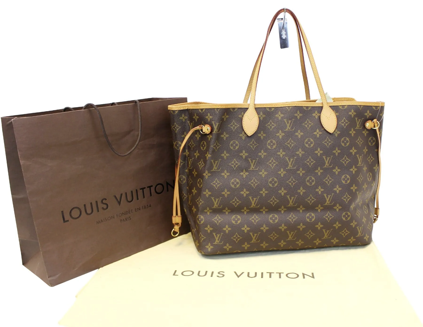 LOUIS VUITTON Monogram Canvas Brown Neverfull GM Shoulder Bag