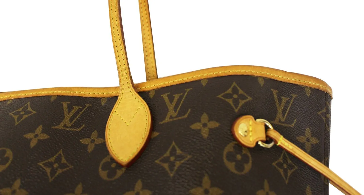 LOUIS VUITTON Monogram Canvas Neverfull MM Brown Tote Bag